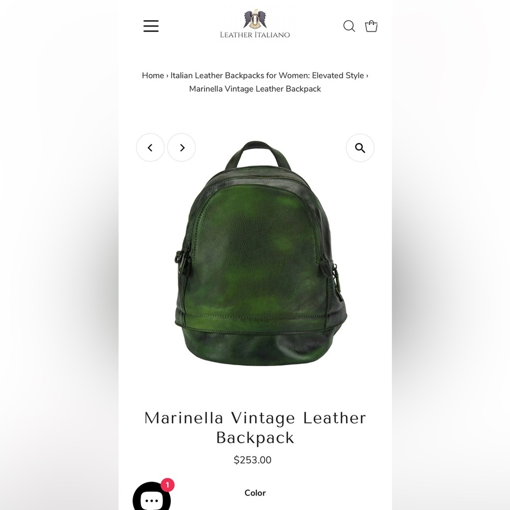 Marinella Vintage Leather Backpack
